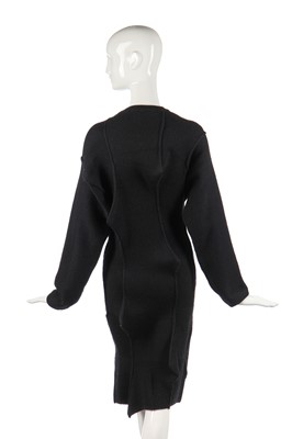 Lot 340 - An Issey Miyake knitted black wool dress, Autumn-Winter 1989-90