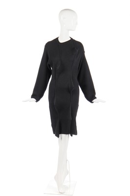 Lot 340 - An Issey Miyake knitted black wool dress, Autumn-Winter 1989-90