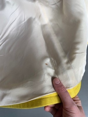 Lot 301 - A Courrèges lemon-yellow wool double-breasted coat, circa 1967