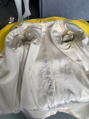 Lot 301 - A Courrèges lemon-yellow wool double-breasted coat, circa 1967