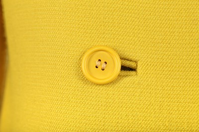 Lot 301 - A Courrèges lemon-yellow wool double-breasted coat, circa 1967