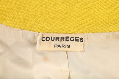 Lot 301 - A Courrèges lemon-yellow wool double-breasted coat, circa 1967