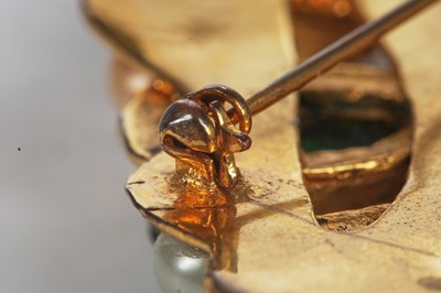 Lot 37 - A Gripoix for Chanel pâte de verre and pearl brooch, late 1980s-early 1990s