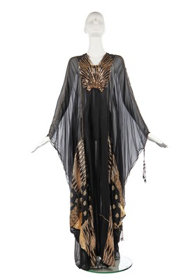 Lot 317 - A Thea Porter black chiffon abaya, circa 1971