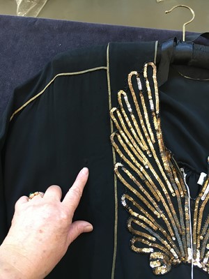 Lot 317 - A Thea Porter black chiffon abaya, circa 1971