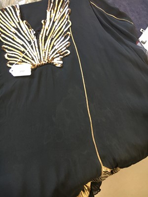 Lot 317 - A Thea Porter black chiffon abaya, circa 1971