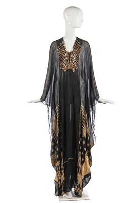 Lot 317 - A Thea Porter black chiffon abaya, circa 1971