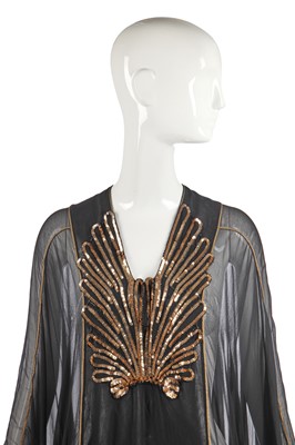 Lot 317 - A Thea Porter black chiffon abaya, circa 1971