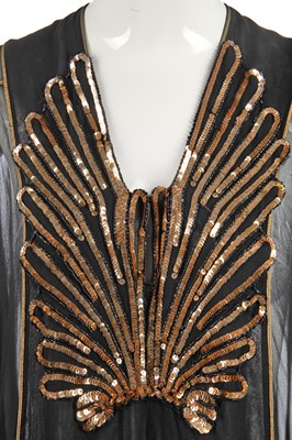 Lot 317 - A Thea Porter black chiffon abaya, circa 1971