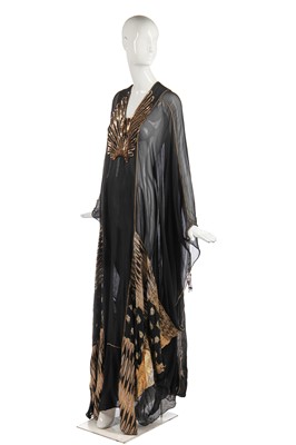 Lot 317 - A Thea Porter black chiffon abaya, circa 1971