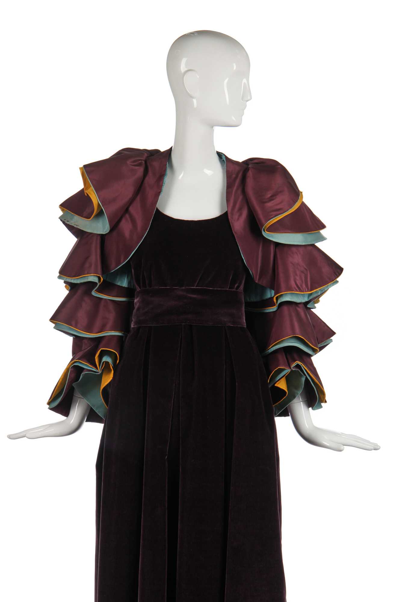 Lot 347 - A Roberto Capucci couture flamenco-inspired evening ensemble, mid-1980s