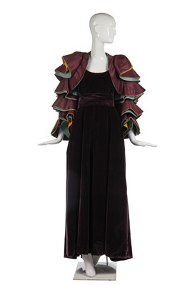 Lot 347 - A Roberto Capucci couture flamenco-inspired evening ensemble, mid-1980s