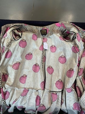 Lot 330 - A rare Biba tomato-printed brushed cotton ensemble, 1970s