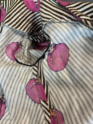 Lot 330 - A rare Biba tomato-printed brushed cotton ensemble, 1970s