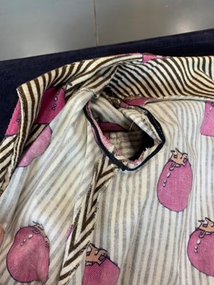 Lot 330 - A rare Biba tomato-printed brushed cotton ensemble, 1970s