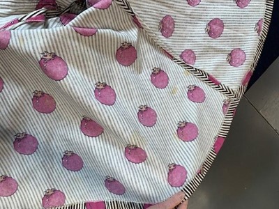 Lot 330 - A rare Biba tomato-printed brushed cotton ensemble, 1970s