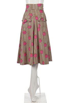 Lot 330 - A rare Biba tomato-printed brushed cotton ensemble, 1970s