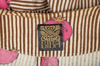 Lot 330 - A rare Biba tomato-printed brushed cotton ensemble, 1970s