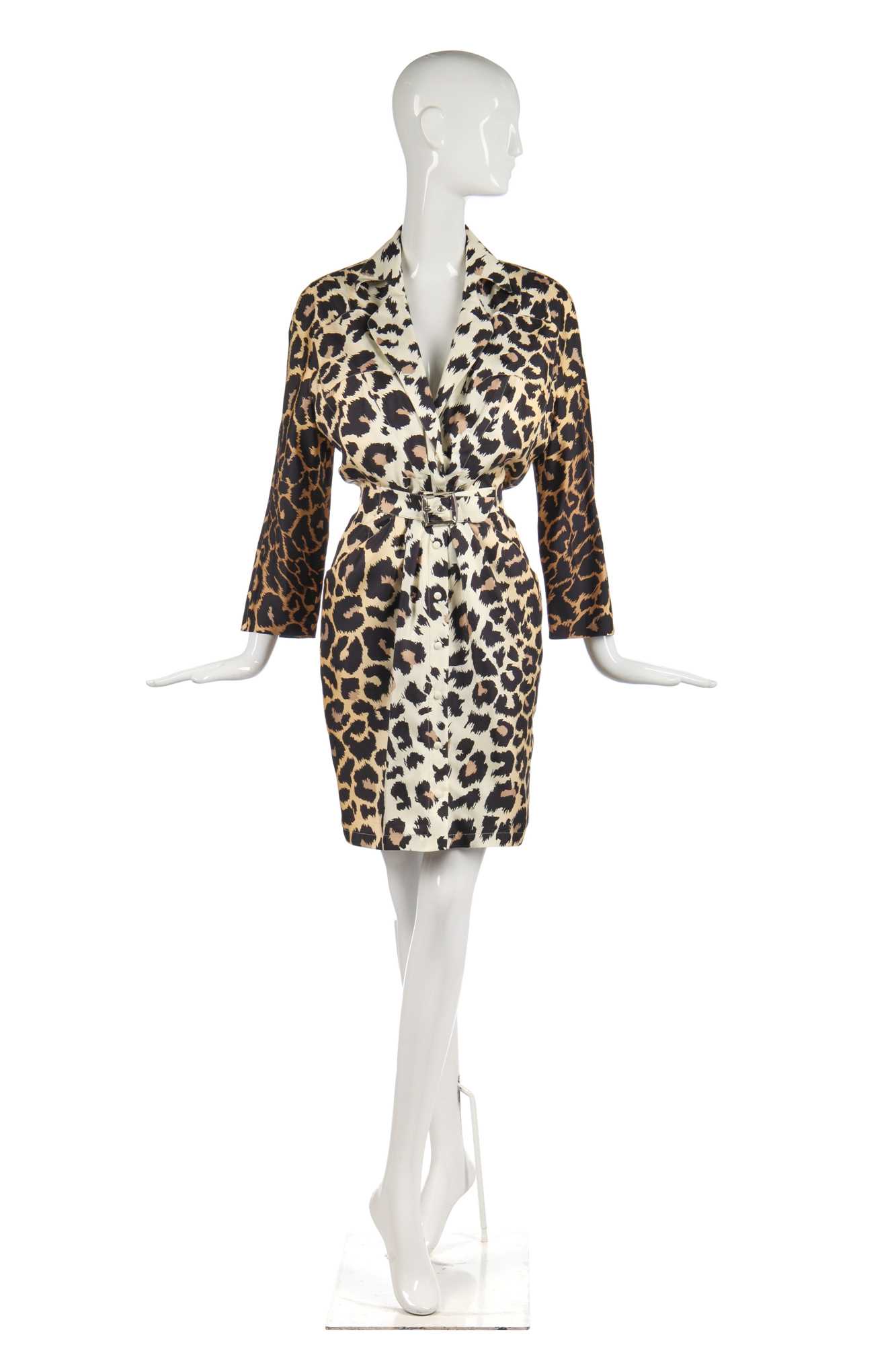 Lot 385 - A Thierry Mugler leopard-print silk dress, 1996
