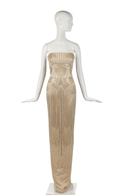 Lot 439 - A Versace bugle-beaded sheath, circa 2006