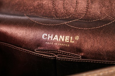 Lot 6 - A Chanel mottled rose-gold quilted leather 2.55 reissue double flap bag, 2006-08