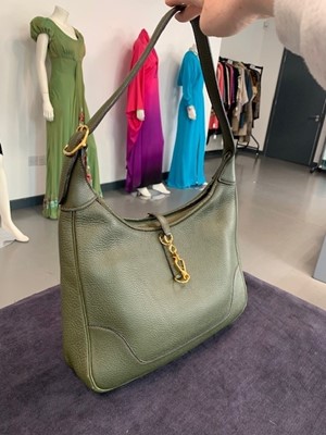 Lot 73 - An Hermès Canopee Clemence leather Trim bag, 1999