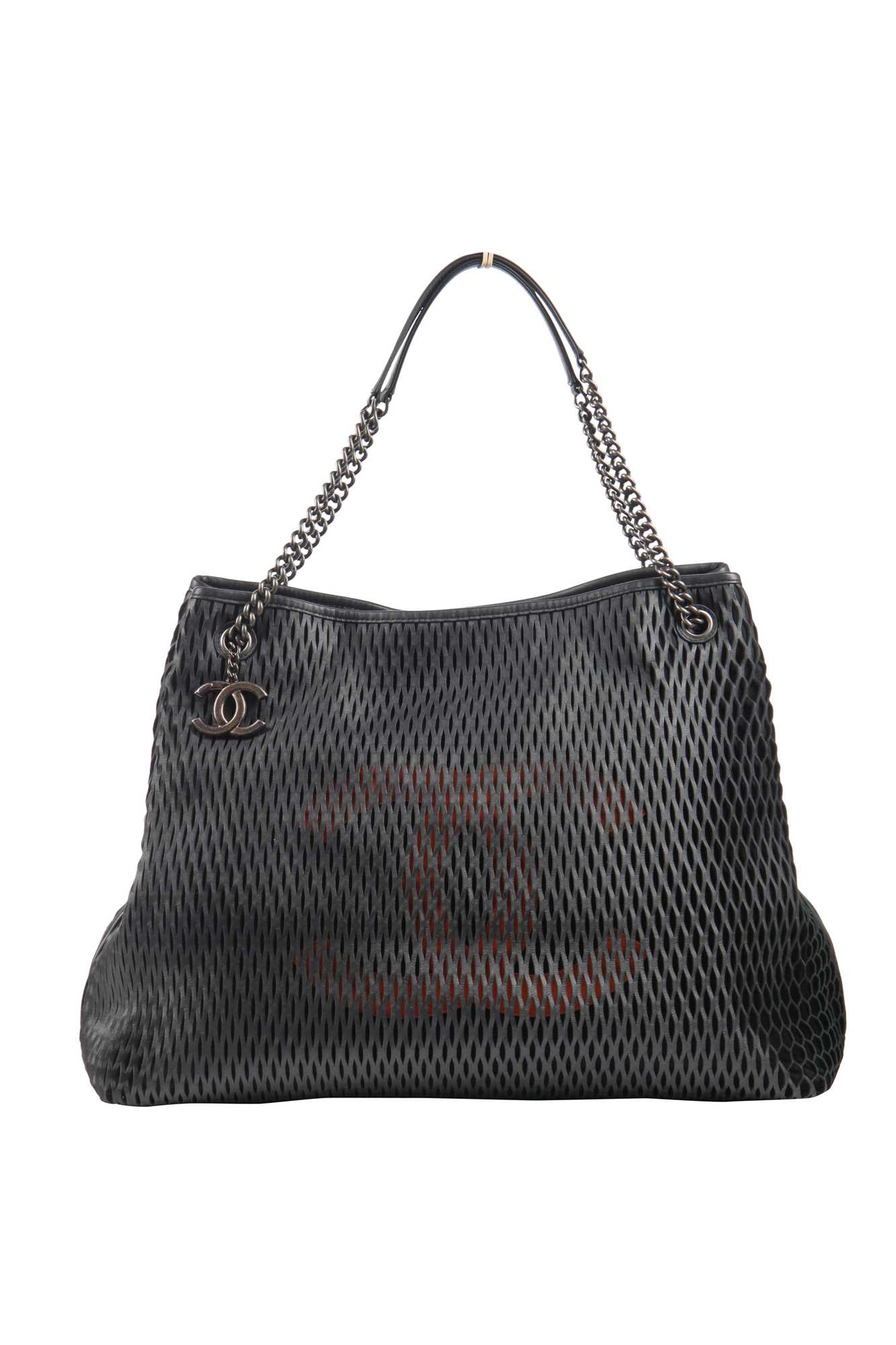 Lot 9 - A Chanel perforated leather bag, 2014-15