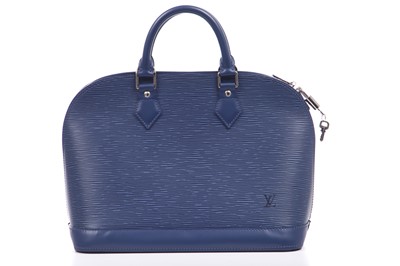 Lot 62 - A Louis Vuitton blue Epi leather Alma bag, 2005