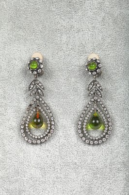Lot 67 - A pair of Christian Dior/ John Galliano by Goossens carved amethyst earrings, probably Spring-Summer 1998