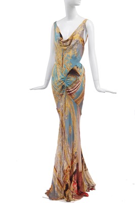 Lot 110 - A Roberto Cavalli 'music room' printed silk gown, circa 2002