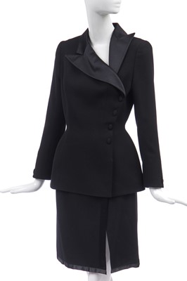 Lot 122 - A Thierry Mugler futuristic 'Le Smoking' skirt suit, probably Autumn-Winter 1998-99
