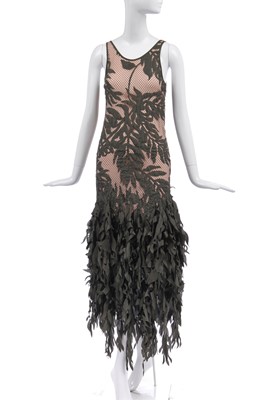 Lot 101 - Daphne Guinness's Alexander McQueen camouflage net evening dress, commercial collection, 2004