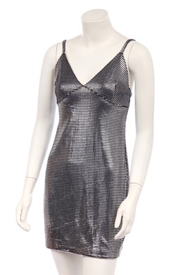Lot 197 - A Paco Rabanne chain mail effect cocktail dress, 1990s