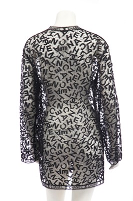 Lot 45 - A Chanel black lace jacket, 1990s