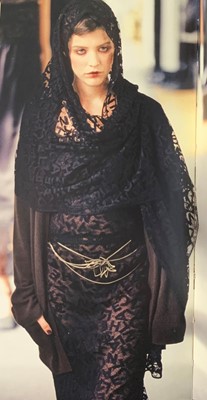 Lot 45 - A Chanel black lace jacket, 1990s