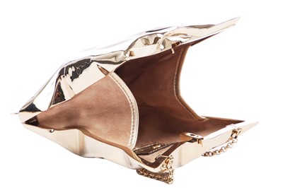 Lot 67 - An Anya Hindmarch gilt brass 'crisp packet' clutch, modern