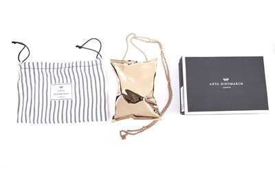Lot 67 - An Anya Hindmarch gilt brass 'crisp packet' clutch, modern