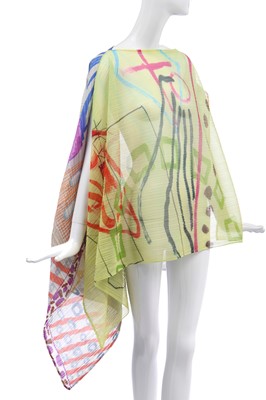 Lot 112 - An Issey Miyake Pleats Please jacket with 'Do You Want Children' print by Josephine Pryde, 2010