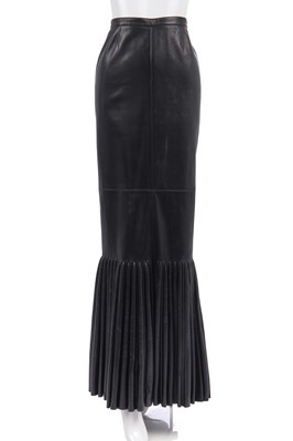 Lot 131 - An Azzedine Alaïa black leather skirt, 1999