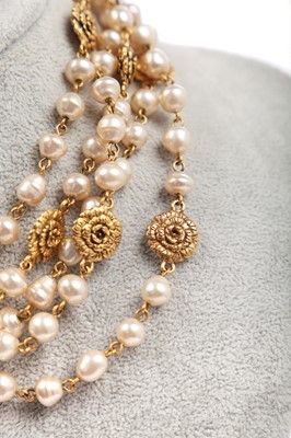 Lot 33 - A Chanel five-strand choker necklace, circa 1980s