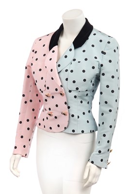 Lot 44 - A Chanel polka-dot silk jacket, Spring-Summer 1988