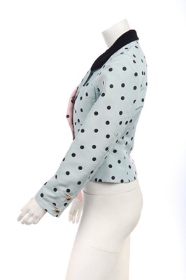 Lot 44 - A Chanel polka-dot silk jacket, Spring-Summer 1988