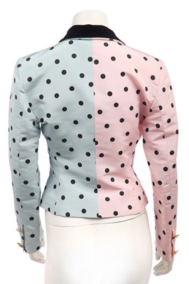 Lot 44 - A Chanel polka-dot silk jacket, Spring-Summer 1988