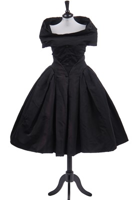 Lot 231 - A Christian Dior London black faille evening gown, 'Y' line, Autumn-Winter 1955