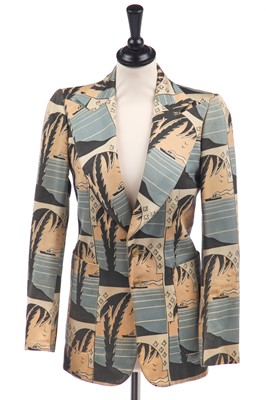 Lot 202 - A rare man's Johnson & Johnson printed satinised cotton jacket, early 1970s