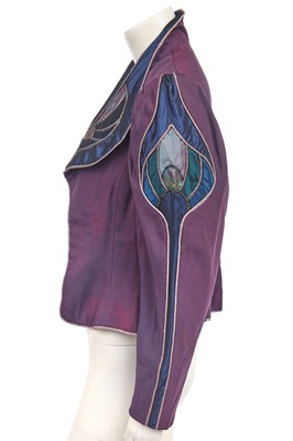 Lot 267 - A group of clothing in shades of purple, black and blue, 1970s-early 1980s
