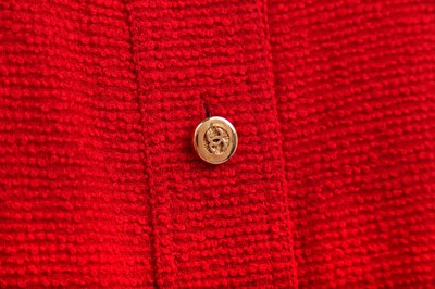 Lot 41 - A Chanel red wool dress, 1980s