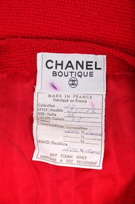 Lot 41 - A Chanel red wool dress, 1980s