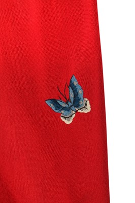Lot 193 - A Jean Paul Gaultier embroidered red jersey jumpsuit, circa 1994