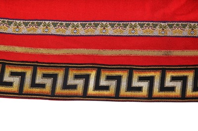 Lot 193 - A Jean Paul Gaultier embroidered red jersey jumpsuit, circa 1994